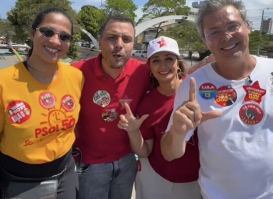 “Time do Lula” faz carreata em Campos com presença de Lindbergh Farias